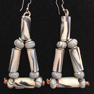 Artisan Crafted Large&Lightweight 🦓 Earrings